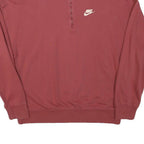 NIKE Mens Red Half Zip XS Sweatshirt Cotton Blend Sports Casual Pullover