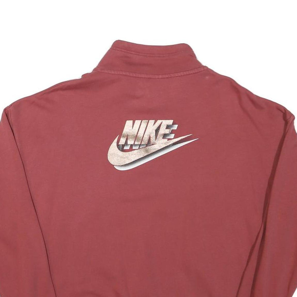 NIKE Mens Red Half Zip XS Sweatshirt Cotton Blend Sports Casual Pullover