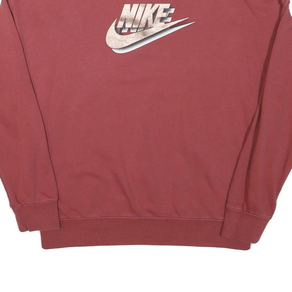 NIKE Mens Red Half Zip XS Sweatshirt Cotton Blend Sports Casual Pullover