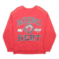 NBA Womens Red Miami Heat Crew Neck XL Cotton Blend Sweatshirt Basketball