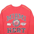 NBA Womens Red Miami Heat Crew Neck XL Cotton Blend Sweatshirt Basketball
