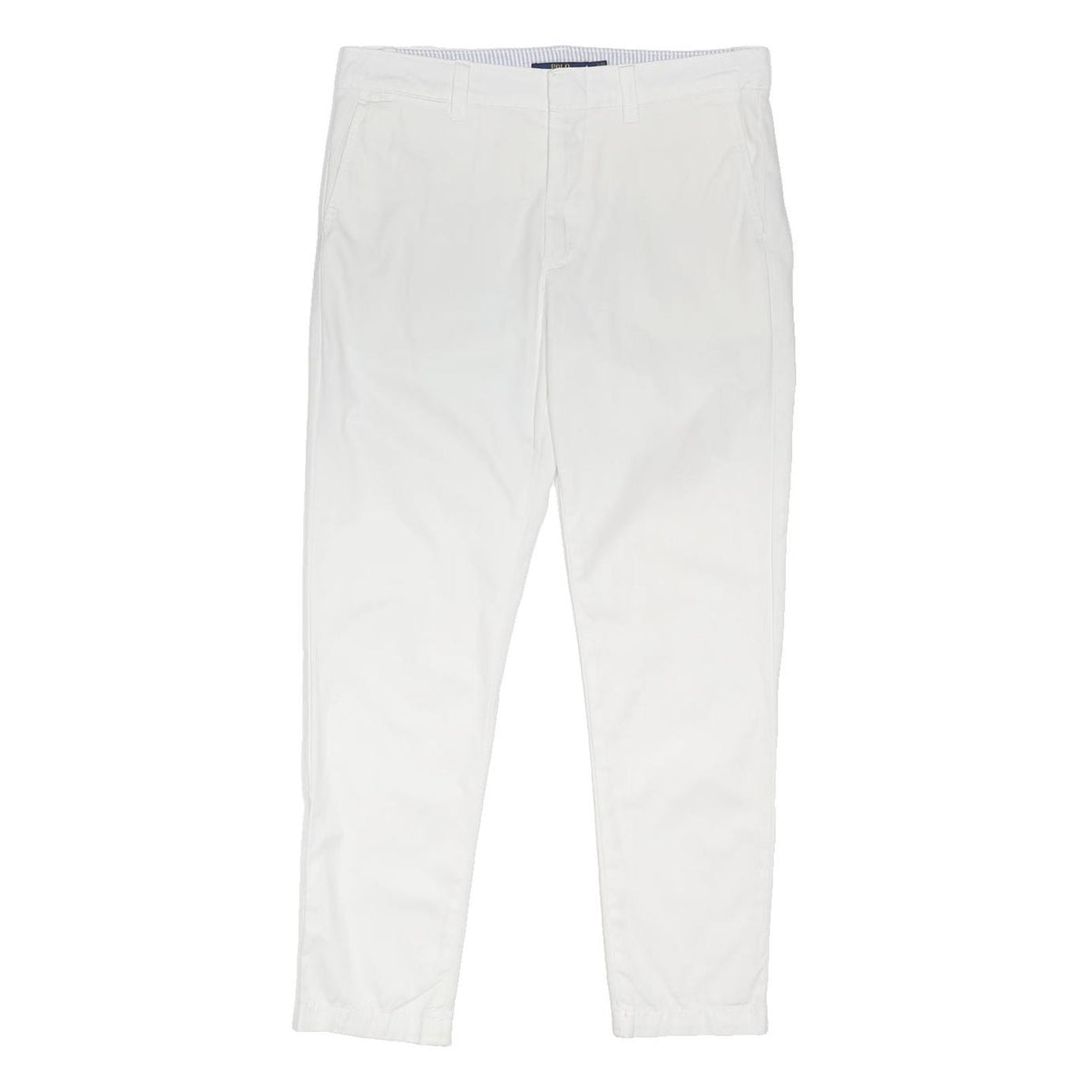POLO RALPH LAUREN Womens Cotton Blend White Regular Fit Straight Trousers W33