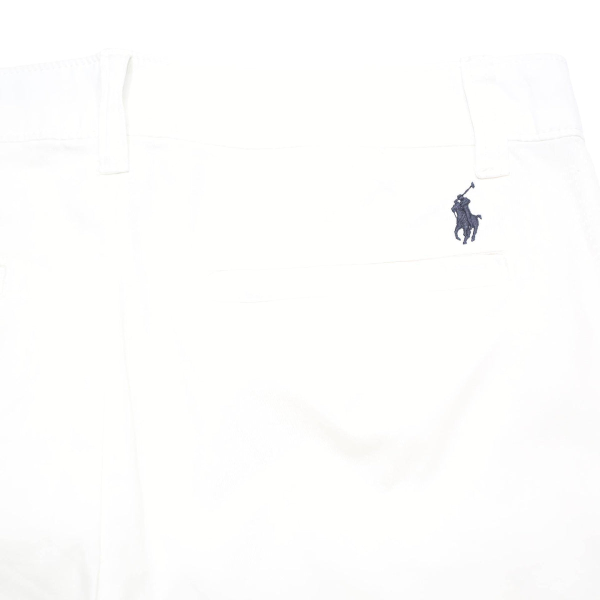 POLO RALPH LAUREN Womens Cotton Blend White Regular Fit Straight Trousers W33