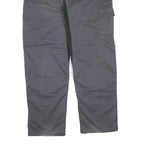 DICKIES Mens Cotton Blend Grey & Black Regular Leg Trousers W38 L32 Workwear