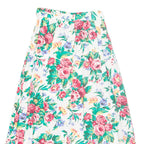 PENDLETON Womens Pleated Skirt Cream Long 90s Floral XS