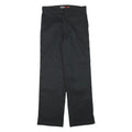 DICKIES Mens Cotton Blend Black Regular Fit Straight Leg Trousers W30 L31