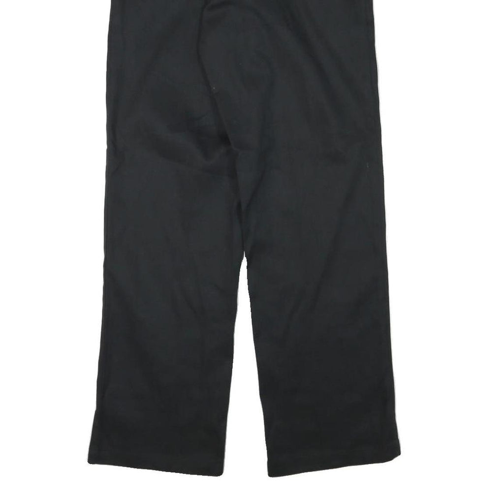 DICKIES Mens Cotton Blend Black Regular Fit Straight Leg Trousers W30 L31