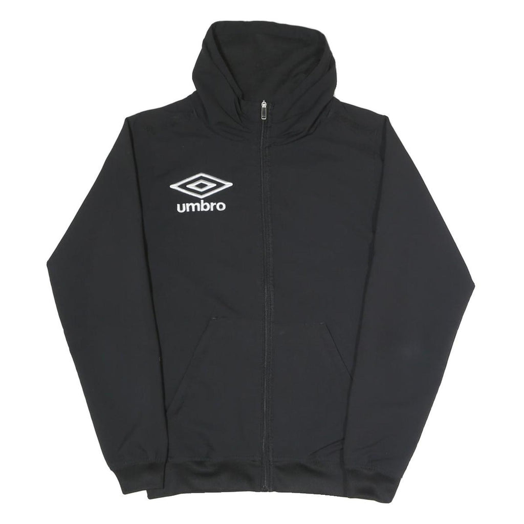 UMBRO Mens Black Jacket S Polyester Blend Logo Zip Casual Sportswear
