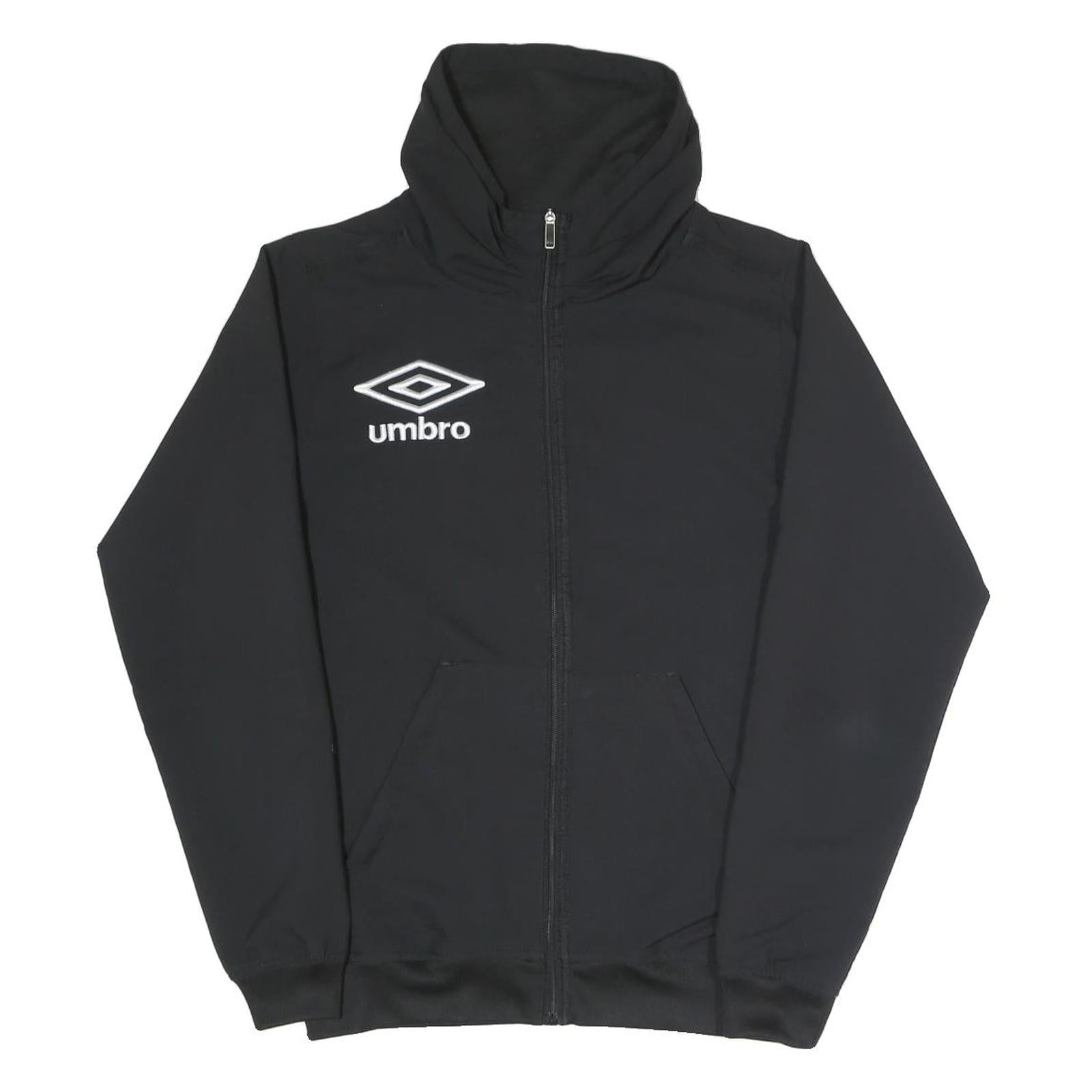 UMBRO Mens Black Jacket S Polyester Blend Logo Zip Casual Sportswear