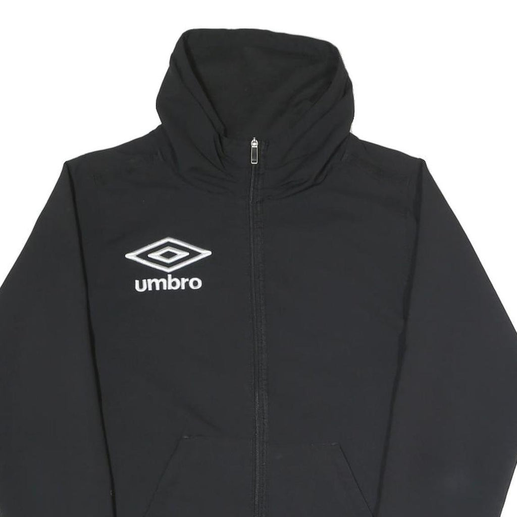 UMBRO Mens Black Jacket S Polyester Blend Logo Zip Casual Sportswear
