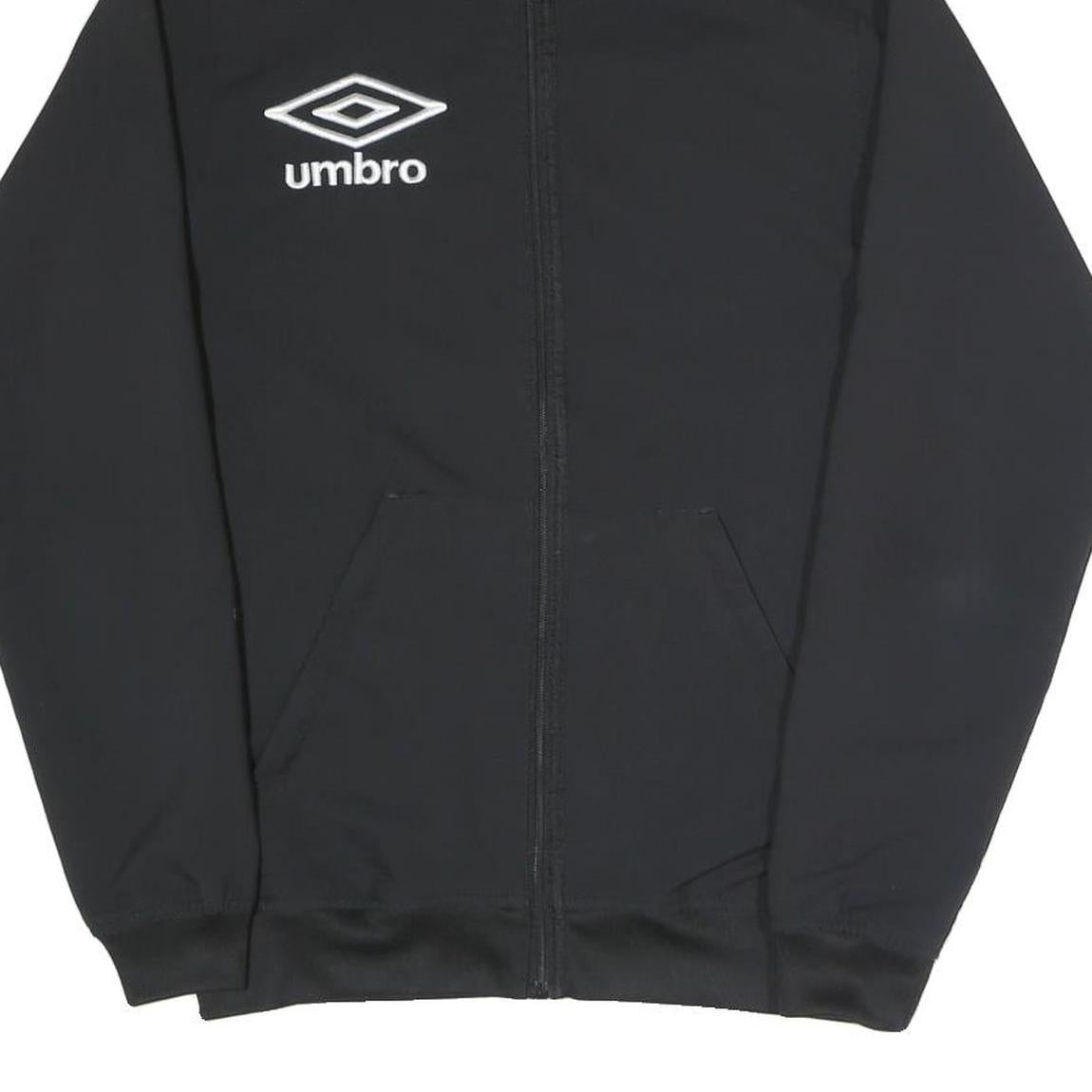 UMBRO Mens Black Jacket S Polyester Blend Logo Zip Casual Sportswear