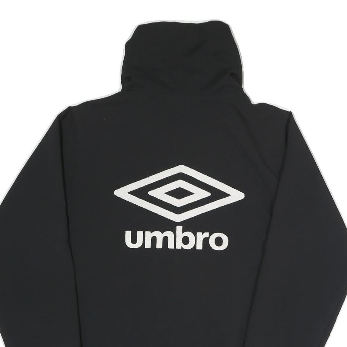 UMBRO Mens Black Jacket S Polyester Blend Logo Zip Casual Sportswear