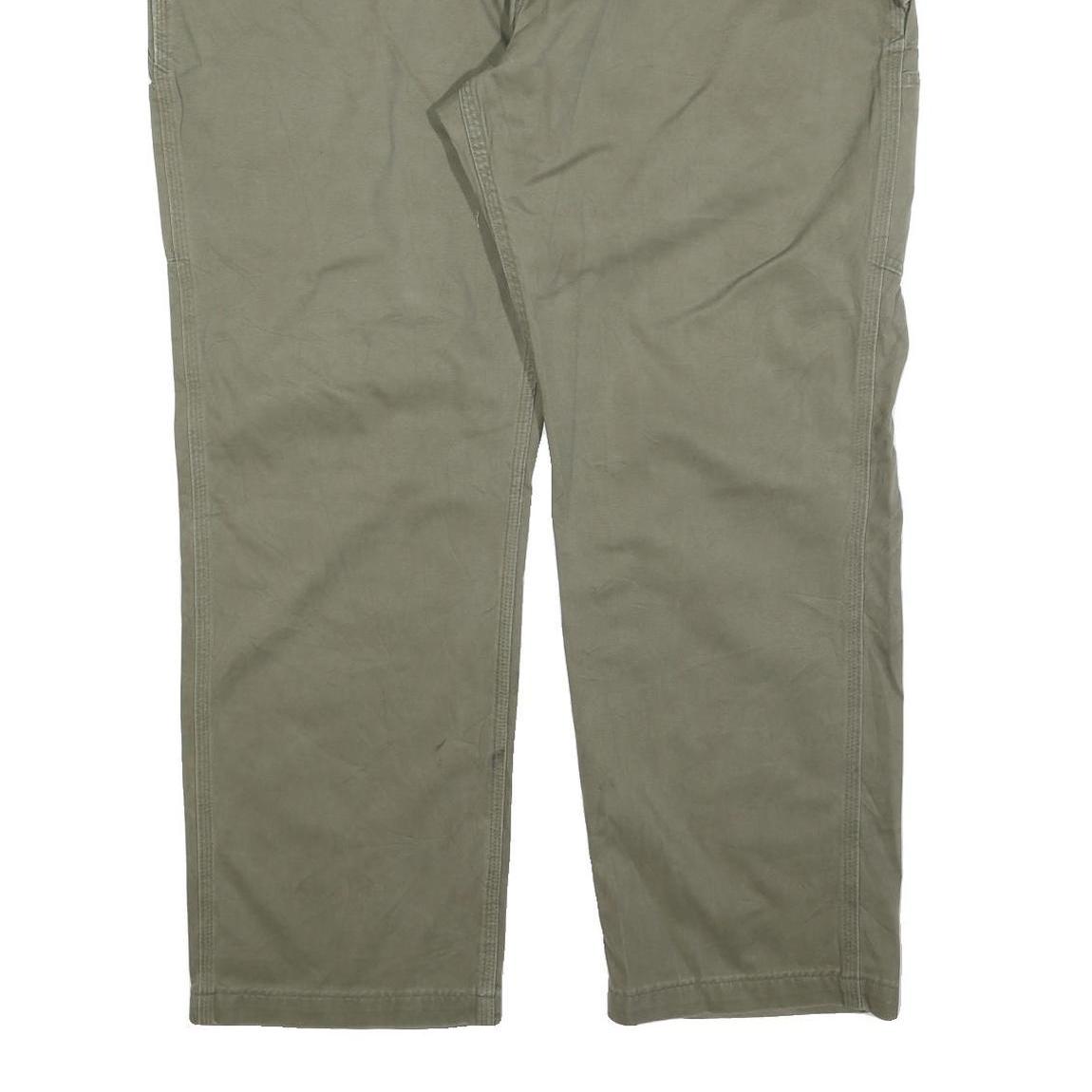 CARHARTT Mens Cotton Blend Beige Relaxed Straight Trousers W44 L30 Workwear