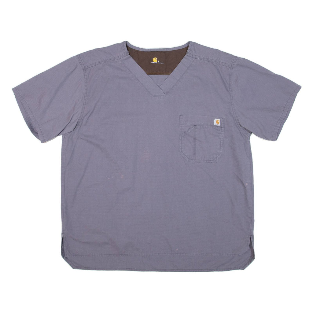 CARHARTT Womens T-Shirt Grey V-Neck L