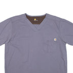CARHARTT Womens T-Shirt Grey V-Neck L