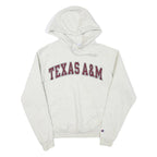 CHAMPION Mens Grey Texas A&M Pullover Hoodie S Cotton Blend Vintage