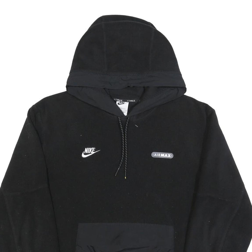 NIKE Mens Black Air Max Pullover Hoodie S Polyester Casual Sportswear