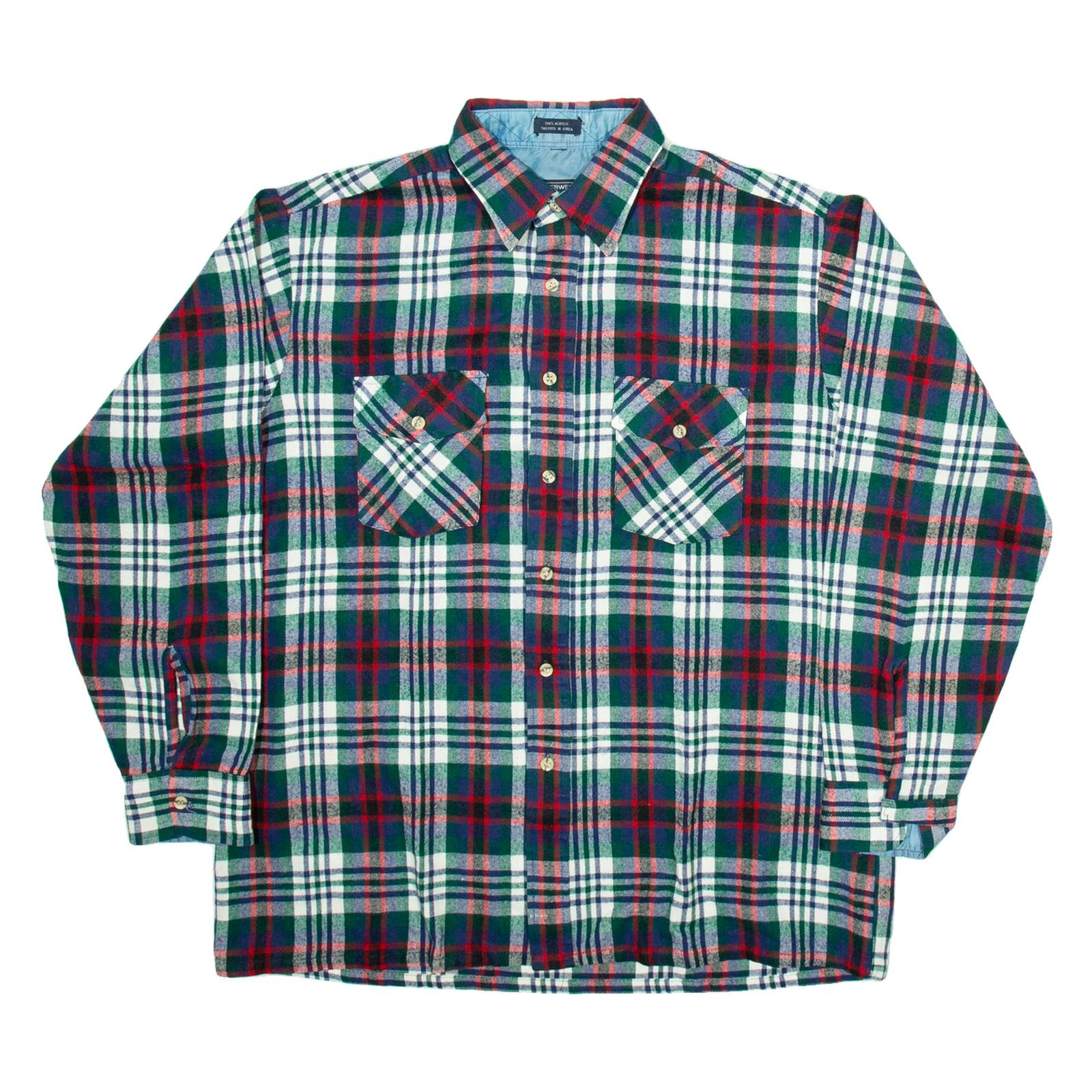 WINTERWEIGHTS Mens Shirt Blue Check Long Sleeve L