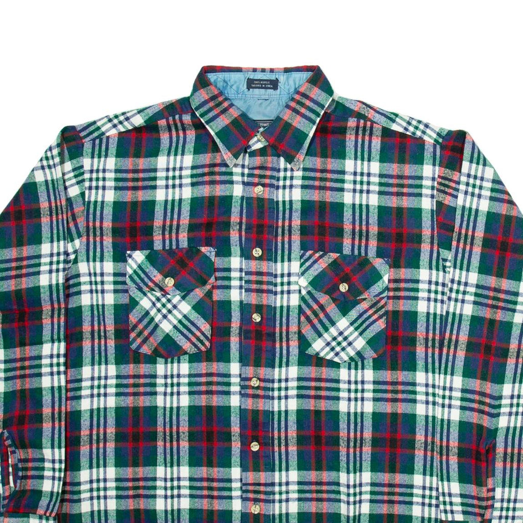 WINTERWEIGHTS Mens Shirt Blue Check Long Sleeve L