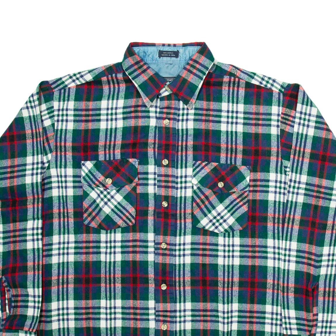 WINTERWEIGHTS Mens Shirt Blue Check Long Sleeve L