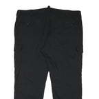 EDMONTE Mens Regular Black Polyester Blend Zip Trousers W41 L27 Cargo Style