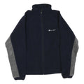 CHAMPION Mens Navy & Grey Zip Jacket M Polyester Blend Colourblock Casual