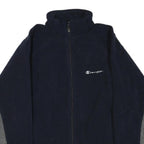 CHAMPION Mens Navy & Grey Zip Jacket M Polyester Blend Colourblock Casual