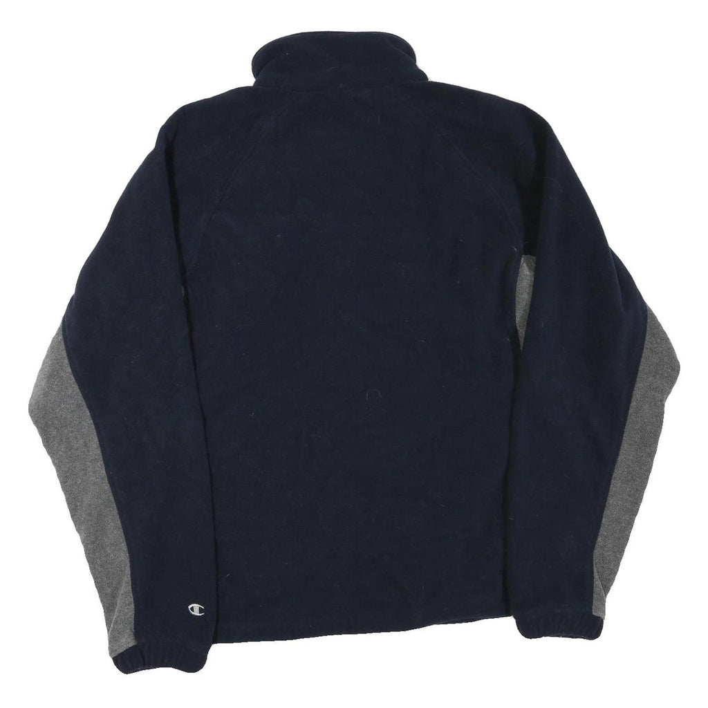 CHAMPION Mens Navy & Grey Zip Jacket M Polyester Blend Colourblock Casual