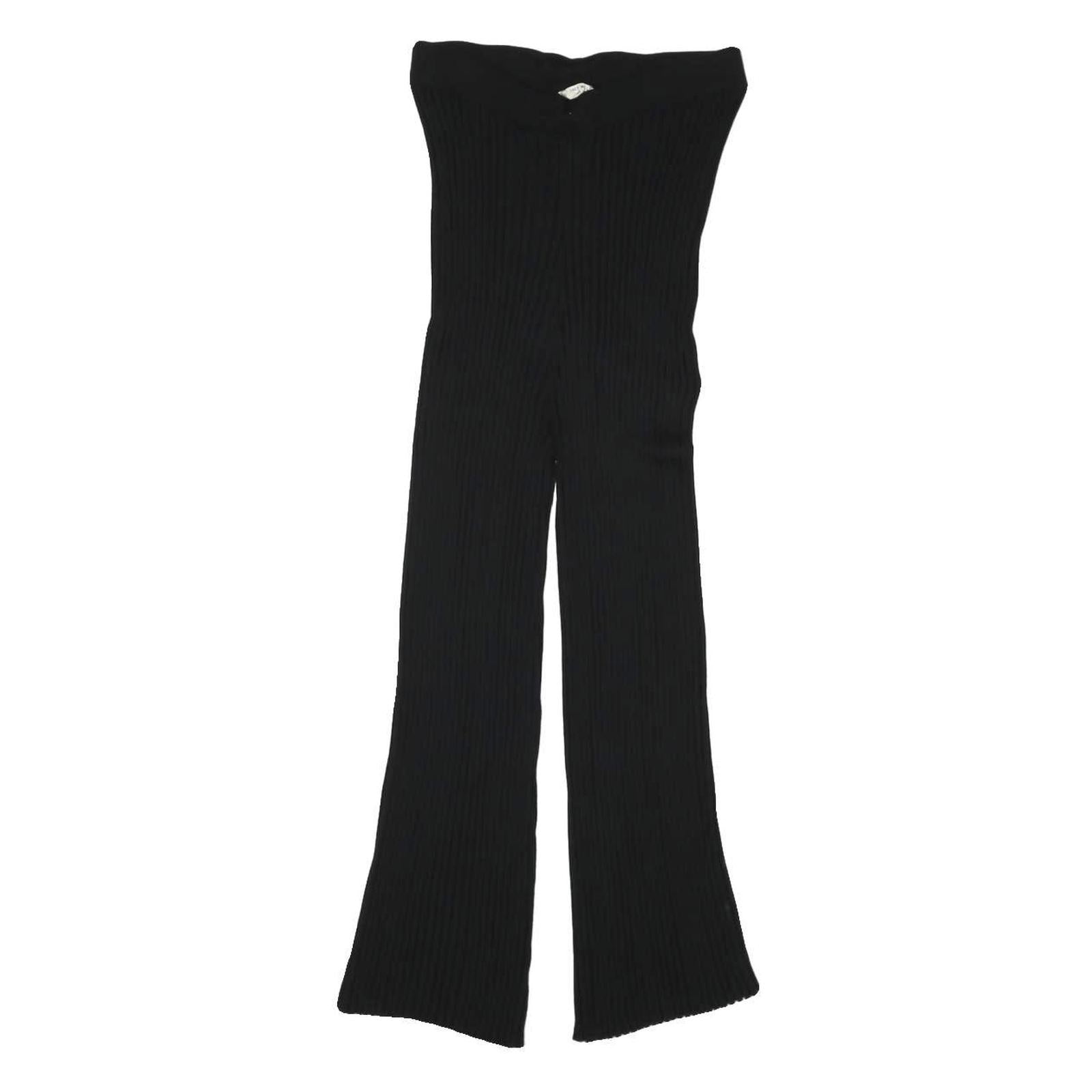 JACK WILLS Womens Black Slim Wide-Leg Polyester Blend Trousers W23 L21