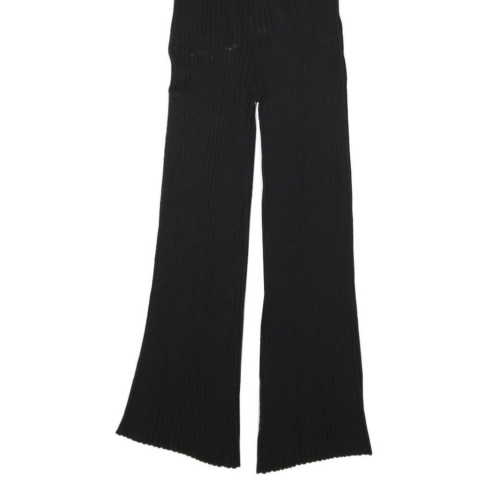 JACK WILLS Womens Black Slim Wide-Leg Polyester Blend Trousers W23 L21