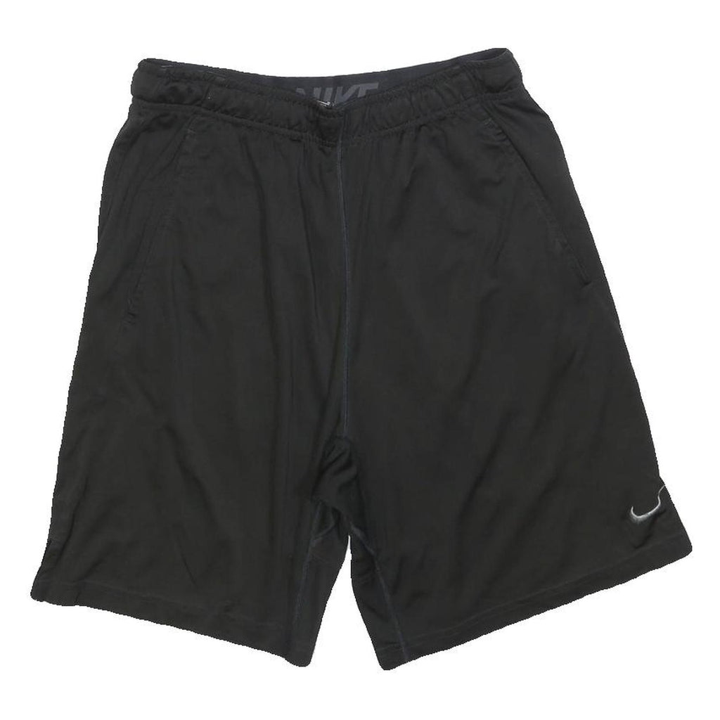 NIKE Mens Black Sports Casual Polyester Shorts M W30 Lightweight Comfort