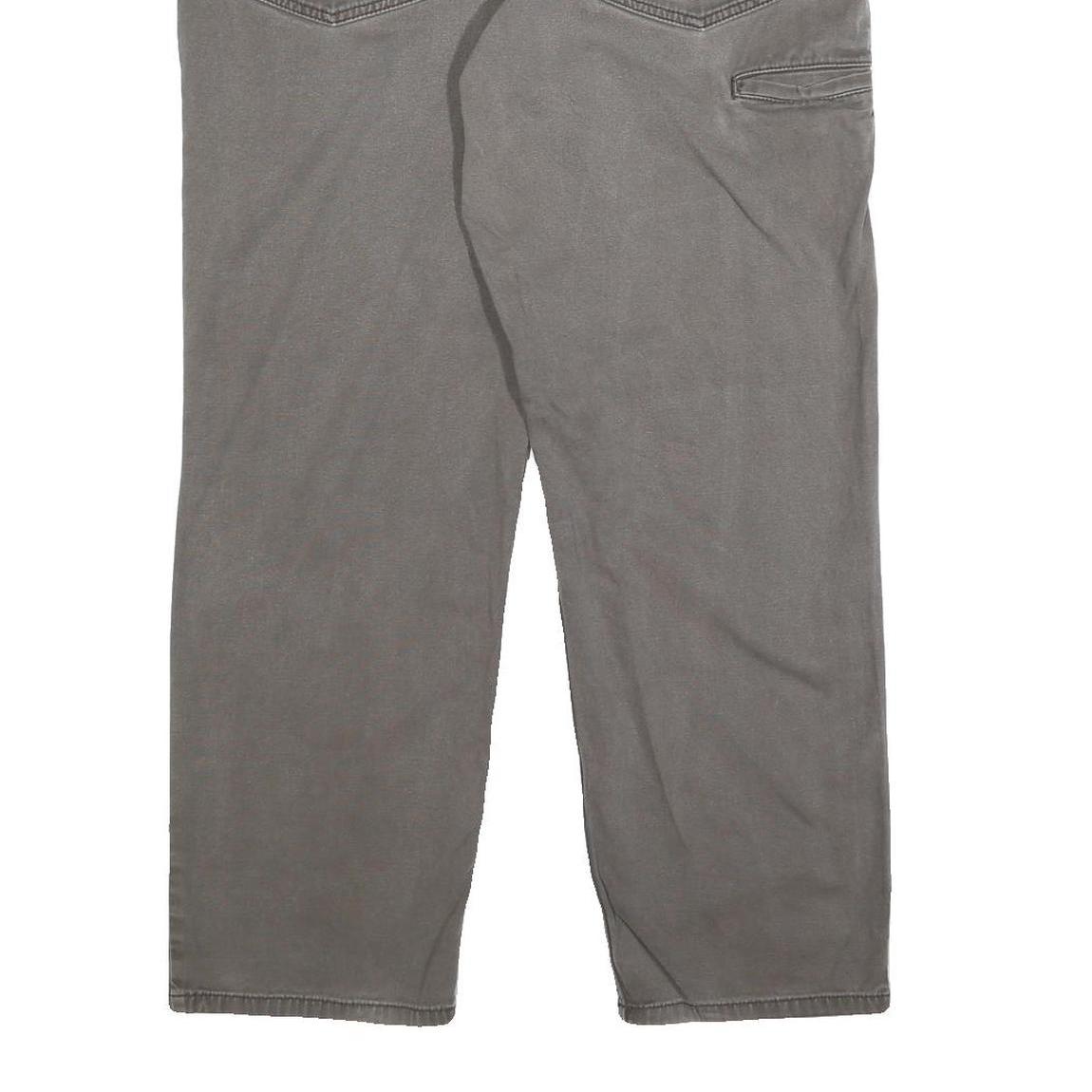 CARHARTT Mens Relaxed Grey Cotton Blend Zip Trousers W36 L30 Workwear Casual