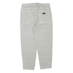 DICKIES Mens Cotton Blend Beige Regular Fit Straight Trousers W34 L27 Workwear