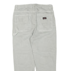 DICKIES Mens Cotton Blend Beige Regular Fit Straight Trousers W34 L27 Workwear