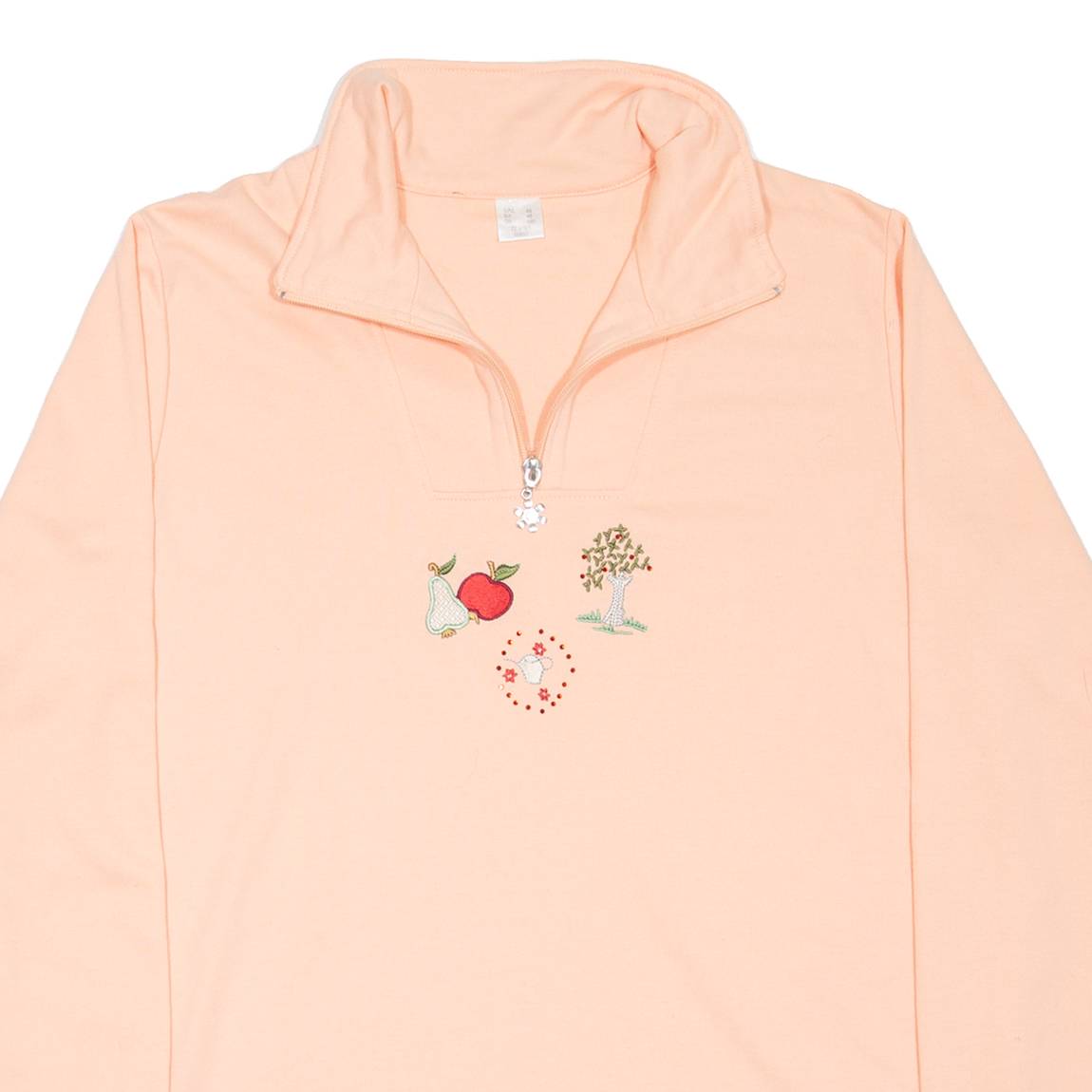 Fruit Womens Sweatshirt Pink 1/4 Zip UK 18