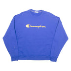 CHAMPION Womens Sweatshirt Blue XL