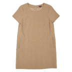 PHASE EIGHT Womens Shift Dress Brown Short Sleeve Knee Length L