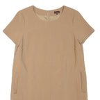 PHASE EIGHT Womens Shift Dress Brown Short Sleeve Knee Length L