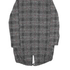 TODAY Womens Grey & Red Checked Hooded Jacket M Polyester Blend Casual Outerwear