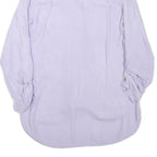 ZARA Womens Lilac Basic Top Long Sleeve V-Neck Button Front S Casual Stylish