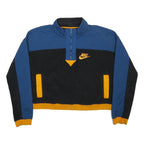 NIKE Womens Blue & Black Sportswear Colourblock Pullover Jumper M