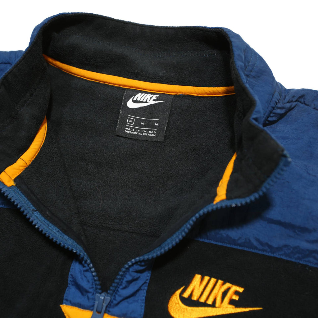NIKE Womens Blue & Black Sportswear Colourblock Pullover Jumper M