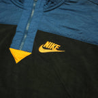 NIKE Womens Blue & Black Sportswear Colourblock Pullover Jumper M