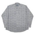 WOOLRICH Mens Blue Grey Paisley Pattern Shirt XL Long Sleeve Button Cotton