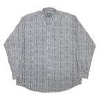 WOOLRICH Mens Blue Grey Paisley Pattern Shirt XL Long Sleeve Button Cotton