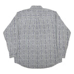 WOOLRICH Mens Blue Grey Paisley Pattern Shirt XL Long Sleeve Button Cotton