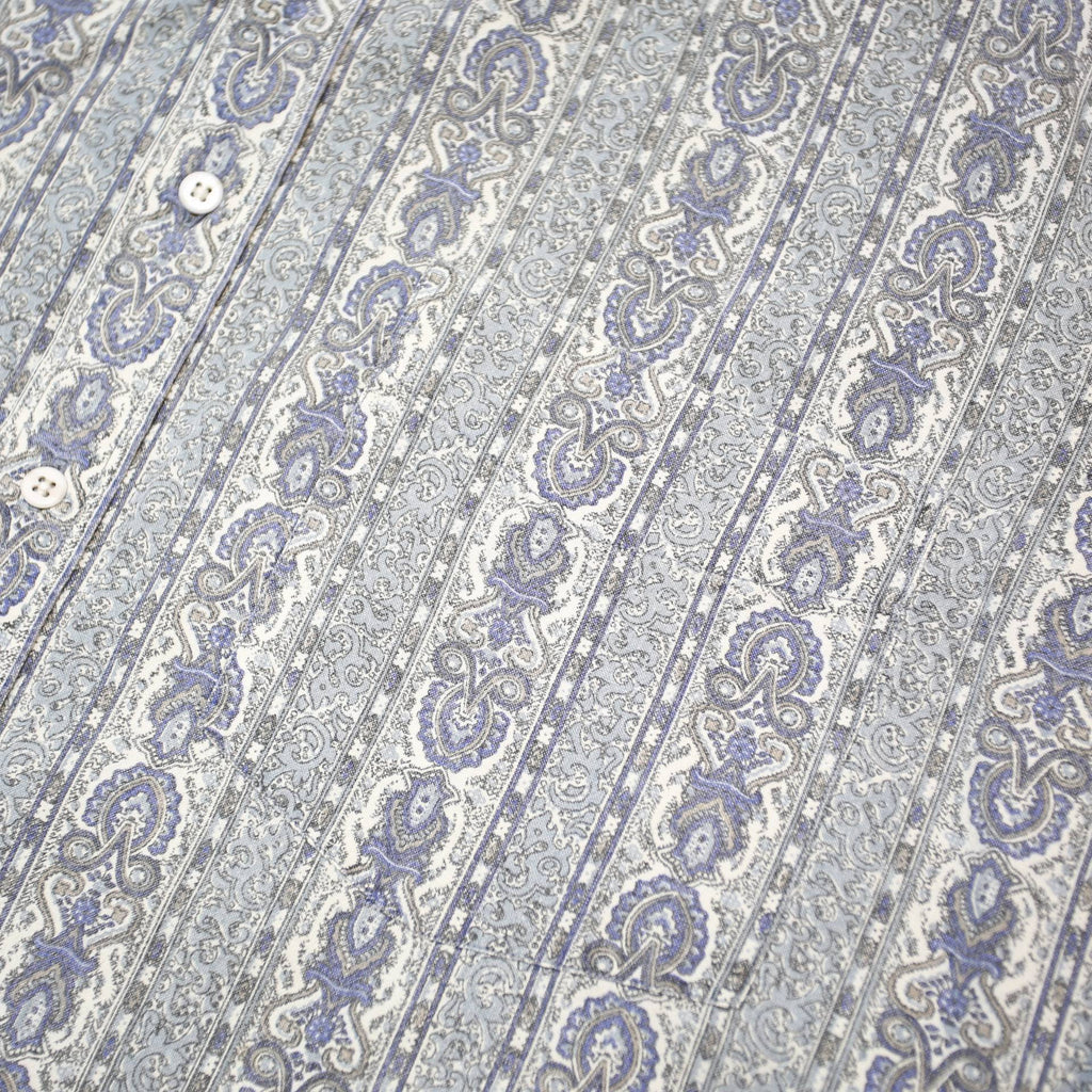 WOOLRICH Mens Blue Grey Paisley Pattern Shirt XL Long Sleeve Button Cotton