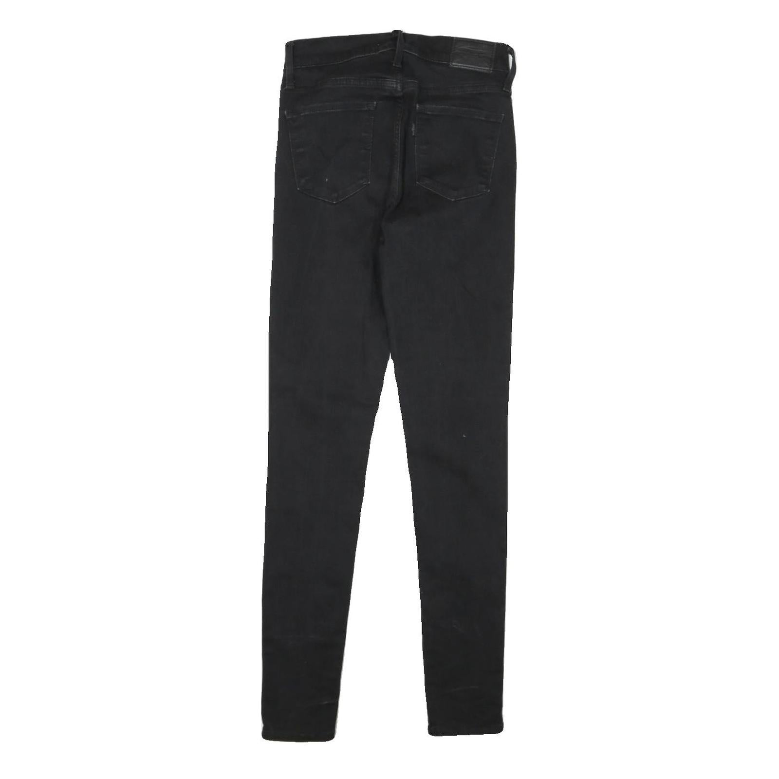 LEVI'S Womens Jeans Black Slim Skinny Denim W25 L29 720 Zip Cotton Blend