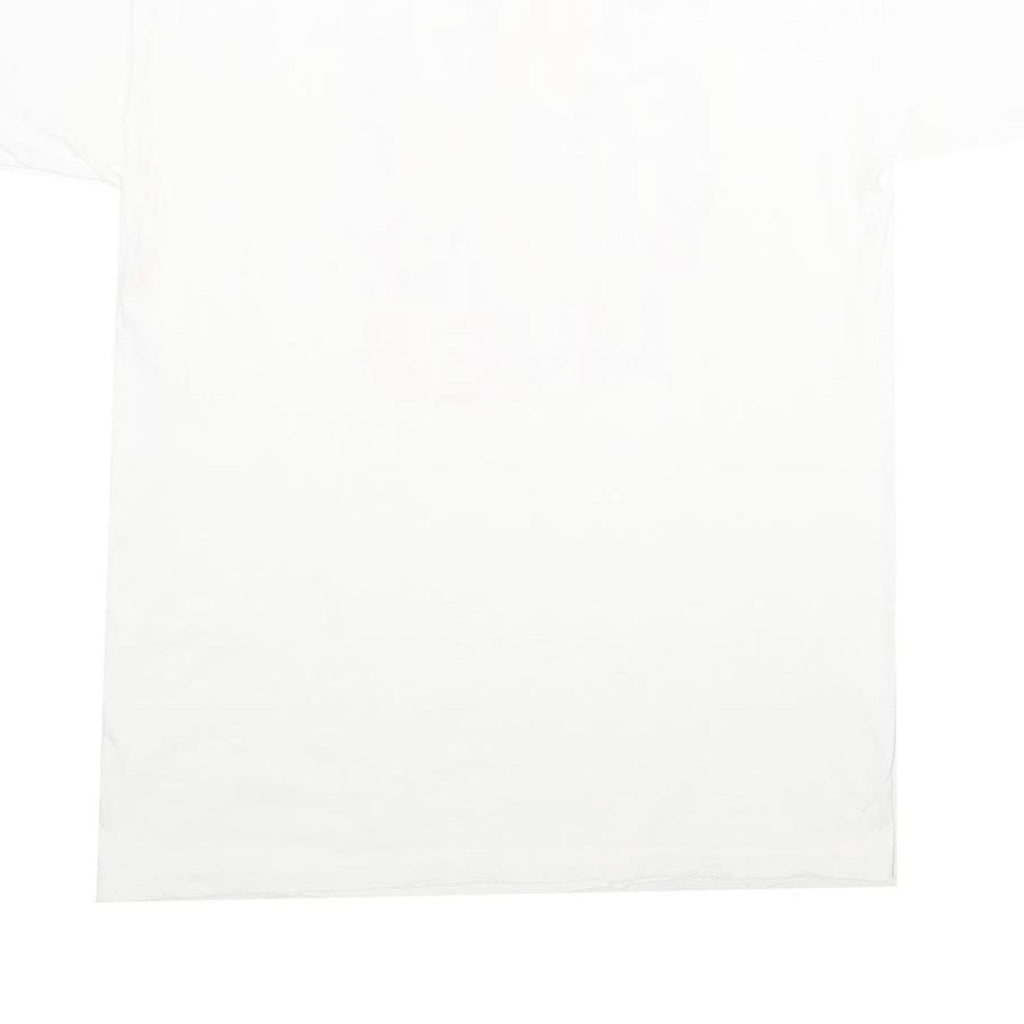 PEACOCK Mens White The Easter Bunny Lives Cotton T-Shirt L Short Sleeve Crew