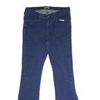 WRANGLER Womens Relaxed Flared Denim Medium W31 L32 Soft Cotton Blend Zip